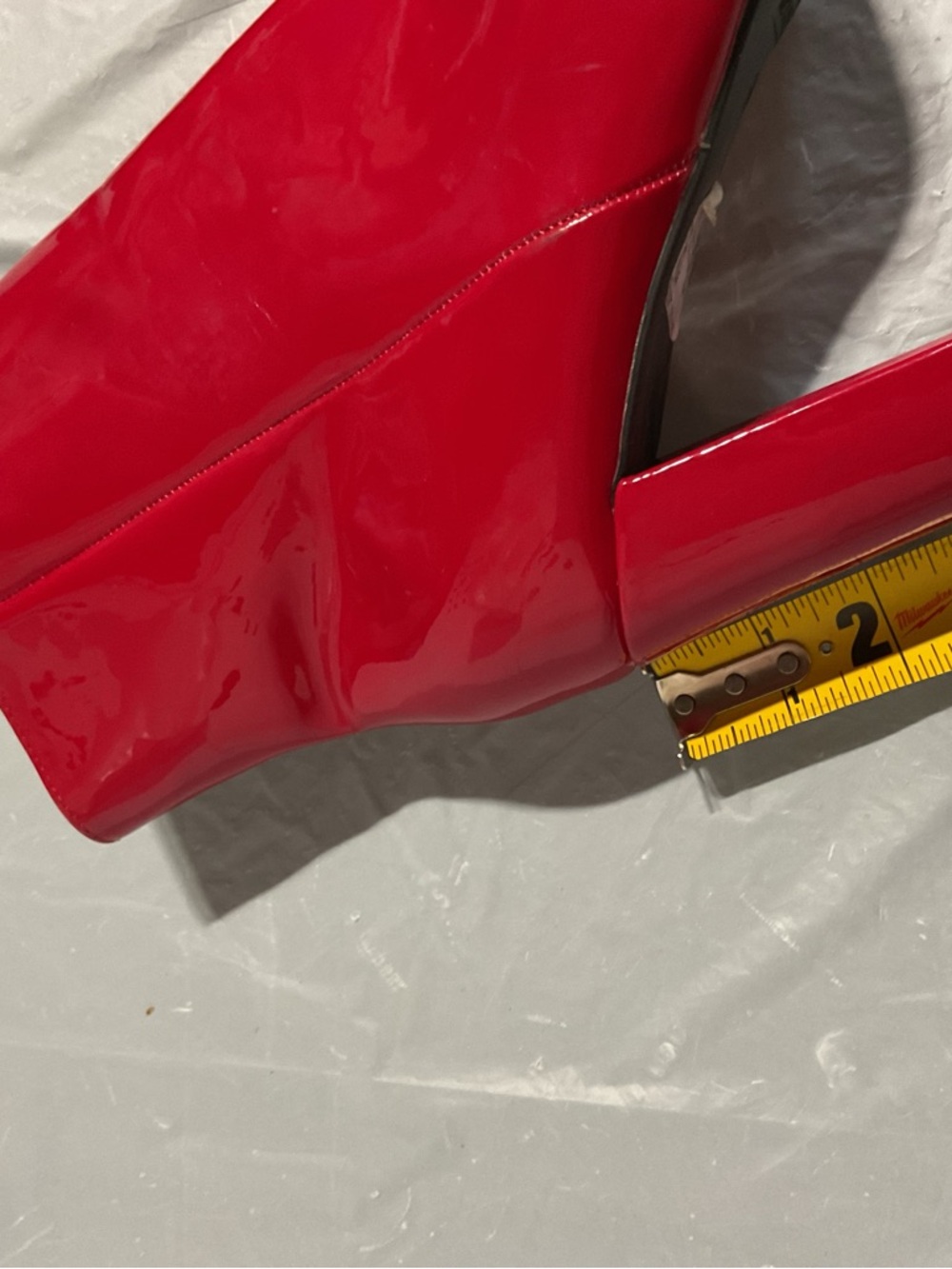 Red Patent Pointed Toe Ankle Boots - Women 1087 - Picture 8 of 8